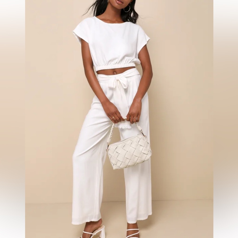 Elegant White Women's Jumpsuit